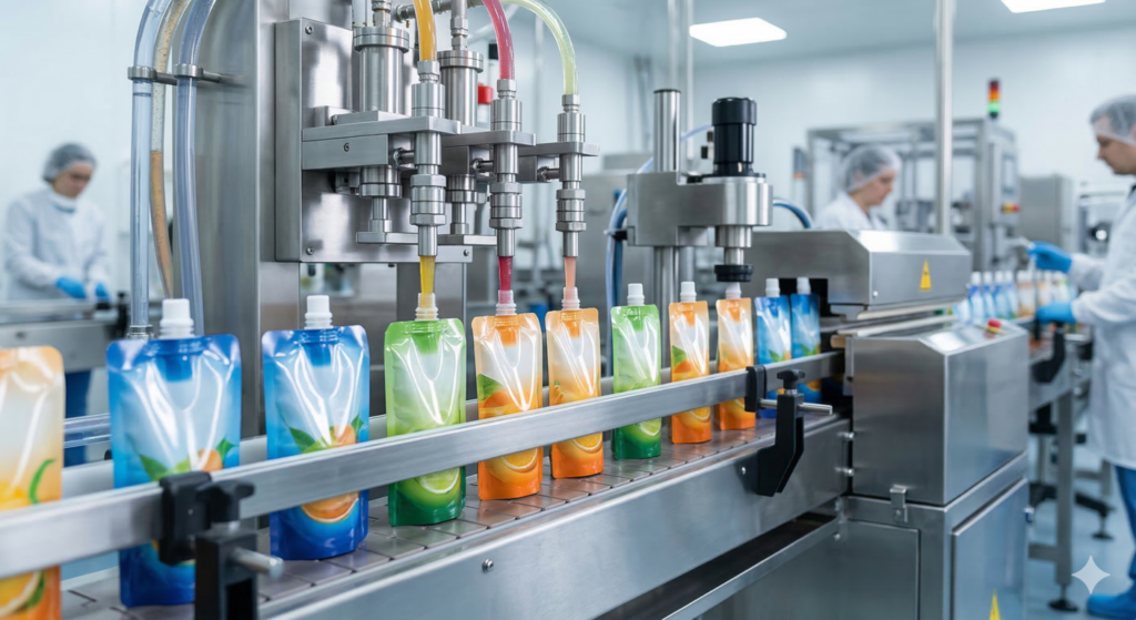 rozlew płynów doypack