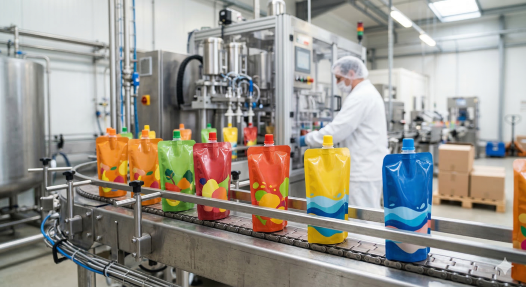 rozlew płynów doypack